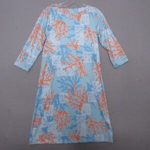 Whimsy Rose Sundance‎ Dress Medium Blue Coral Beach Pool Cover Up Safe Sun UPF